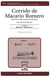 Corrido de Macario Romero TB choral sheet music cover